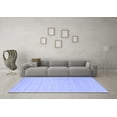 thumbnail image 3 of Ahgly Company Machine Washable Indoor Round Solid Blue Modern Area Rugs, 4' Round, 3 of 4
