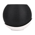 thumbnail image 2 of Woven Textured Two-Tone Small Flower Pot Decorative Bonsai Planter With Saucer For Living Room Home Desk, 2 of 6