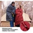 thumbnail image 3 of KingCamp Queen Size Camping Blanket, 79.9" x 59.8" Down Alternative Fuzzy Blanket, 1.8lbs Water-Resistant Wearable Lightweight Blanket, for Camping and Travel, Sofa, Couch, 3 of 9