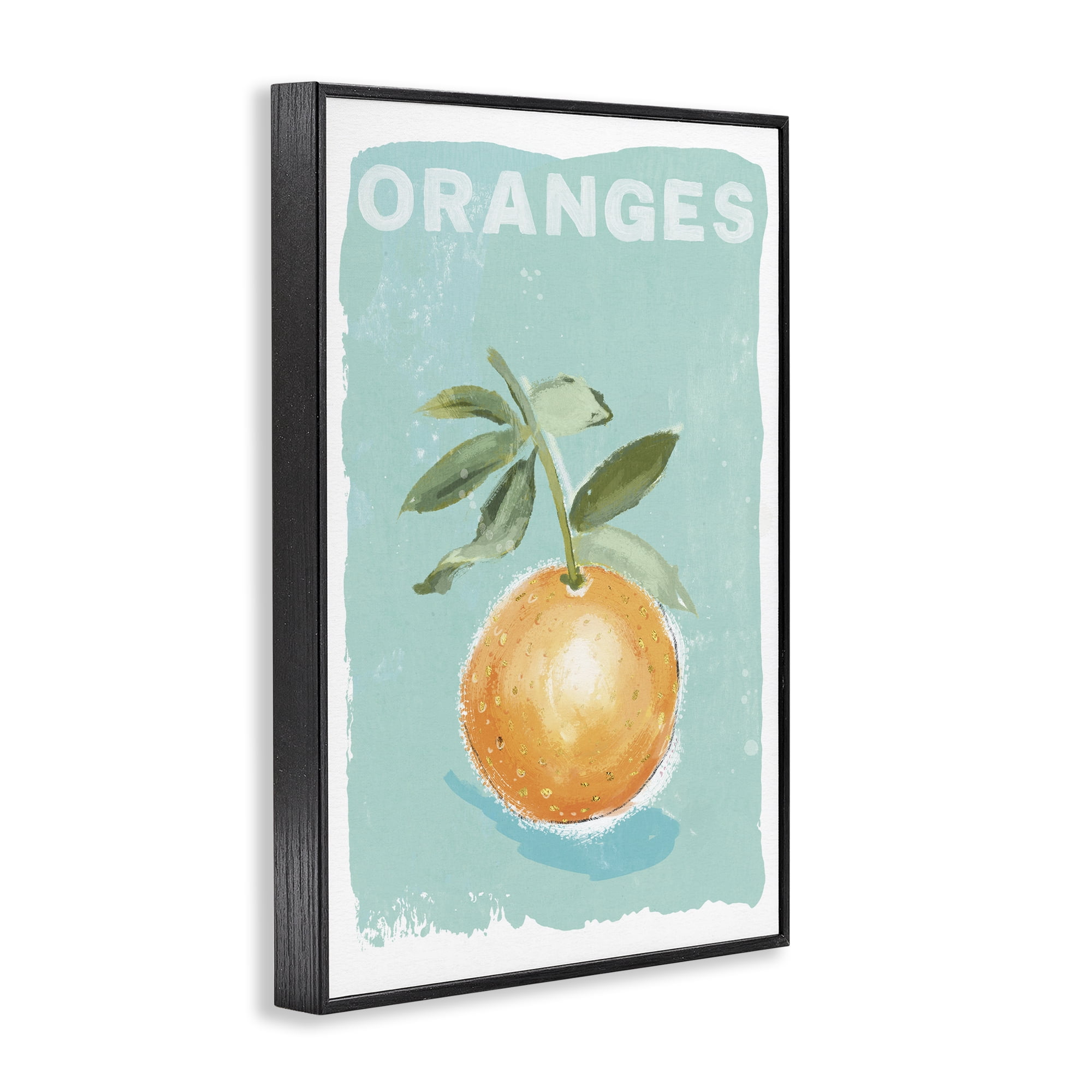 Stupell Industries Orange Twist Motif Black Framed Giclee Art, design by Chad Barrett