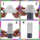 thumbnail image 3 of Paquete de 4 fundas elásticas reutilizables de goma para accesorios de viaje a prueba de fugas para artículos de tocador de tamaño estándar y a granel (blanco), 3 of 5