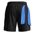 thumbnail image 2 of MINOUVA 2-in-1 Swim Trunks with Compression Liner, Quick-Dry Stretch Fabric, Drawstring Waist, Swimwear Bottoms, Men's, Black L, 2 of 7