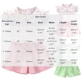 thumbnail image 3 of IFNWSV Girls Summer Outfits 2 Piece Floral Print Short Sleeve Casual Pan Collar Top and Bow Shorts Set Green 0-1 Years, 3 of 6