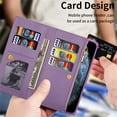 thumbnail image 5 of TECH CIRCLE Cute Shiny Flip Wallet Case with Wrist Strap for iPhone 16 (2024 Release) 6.1", Built-in Stand, 9 Card Slots, Zipper Pocket, PU Leather Protective Lightweight Cover, Purple, 5 of 8