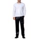 thumbnail image 2 of INSPIRE CHIC Camisetas de Hombre Cuello Redondo de Manga Larga Brillante 2XL Blanca, 2 of 6