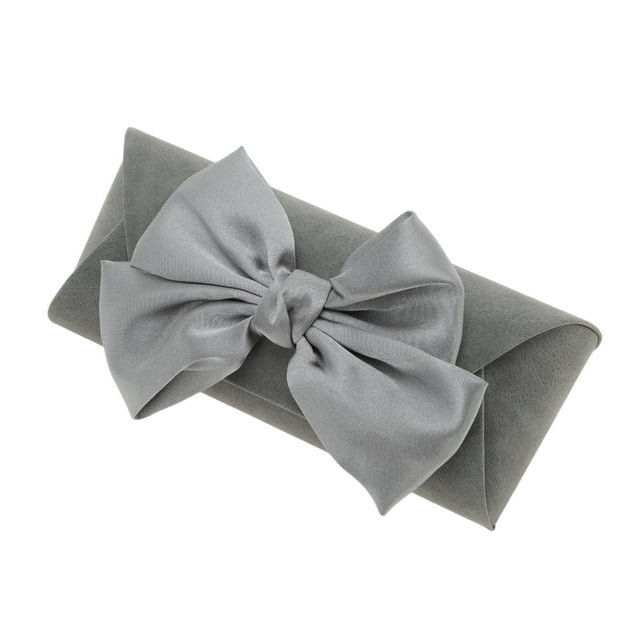 Estuche para gafas portátil 1 Pc Bow Unique Bargains Color Gris