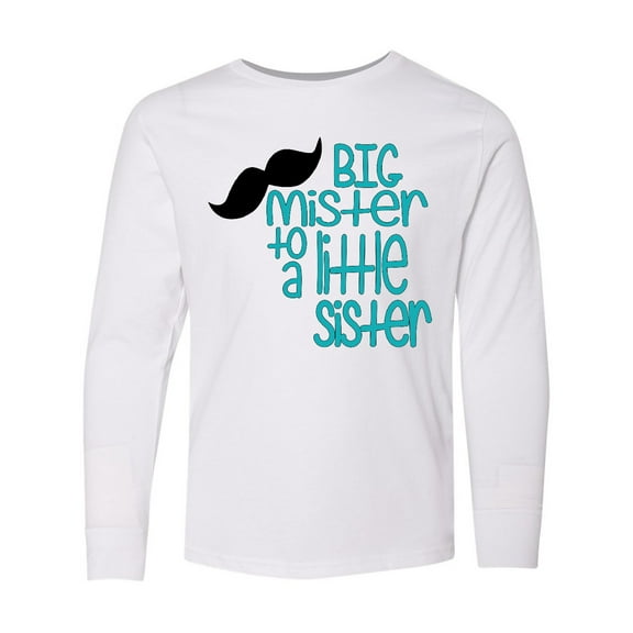 Inktastic Big Mister to a Little Sister Long Sleeve Youth T-Shirt