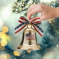 thumbnail image 3 of XMMSWDLA USA 250th Anniversary Bell Ornament (1776-2026) - Collector's Edition Handmade Metal Freedom Bell with Enamel Detailing, Patriotic Christmas Tree Decorations, 3 of 6