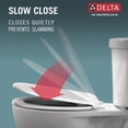 thumbnail image 3 of Delta Morgan Slow-Close Round Closed Front Plastic Toilet Seat with NoSlip Bumpers in White, 3 of 9