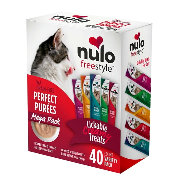 Purés perfectos Nulo Freestyle de Wet Cat Treats, paquete de 40 unidades