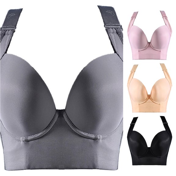 Afdoent Bras for Women Breathable Wirefree Full Coverage Bra for Lightweight Everyday Comfort with Open Back and Smooth Backing