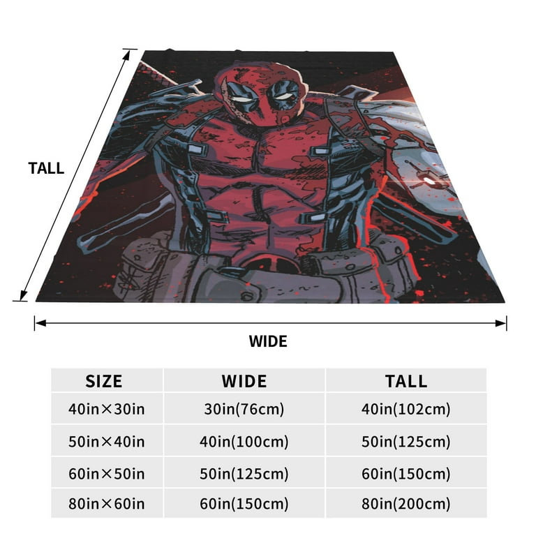 Deadpool Blanket Ultra Soft Flannel Throw Blanket Lightweight Warm Cozy Bed Blankets Gifts for Kids Adults 40 x30 Walmart