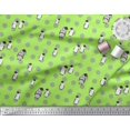 thumbnail image 3 of Soimoi Moss Georgette Fabric Dot & Penguin Ocean Printed Fabric 1 Yard 42 Inch Wide, 3 of 3