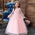 thumbnail image 3 of OGLCCG Flower Girl's Embroidery Tulle Lace Maxi Wedding Dress Sleeveless Princess Full Length Long Dress Birthday Pageant Party Dance Evening Gown, 3 of 7