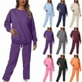 thumbnail image 2 of Yotami Sweatsuits for Women Fall 2-Piece Outfit for Athletic Long Sleeve Pullover Oversized Sweatshirt and Drawstring Sweatpants Set Tracksuit, 2 of 2