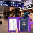 thumbnail image 4 of RSAquar Passport Holder for Women and Men, Premium PU Leather Travel Passport Wallet RFID Blocking Passport Cover Travel Documents Organizer with Pen Holder, Purple, 4 of 6