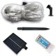 thumbnail image 3 of Luces de red LED de 6 x 4 m y 220 V para exteriores, red solar de malla para envolver árboles, cadena de luces solares para ventanas, paredes, jardines, vallas, decoración, 3 of 5