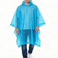 thumbnail image 2 of Gamivast Hooded Rain Poncho Men Waterproof Lightweight Reusable Raincoat With Drawstring Hood Snap Sides Portable Outdoor Rain Gear for Camping Hiking Travel Festival, 2 of 5