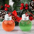 thumbnail image 2 of Venta al por mayor, adornos personalizados, adornos llenos de alcohol, 50 ml, botellas de plástico transparentes con bolas de Navidad y agua de jugo único, 2 of 4