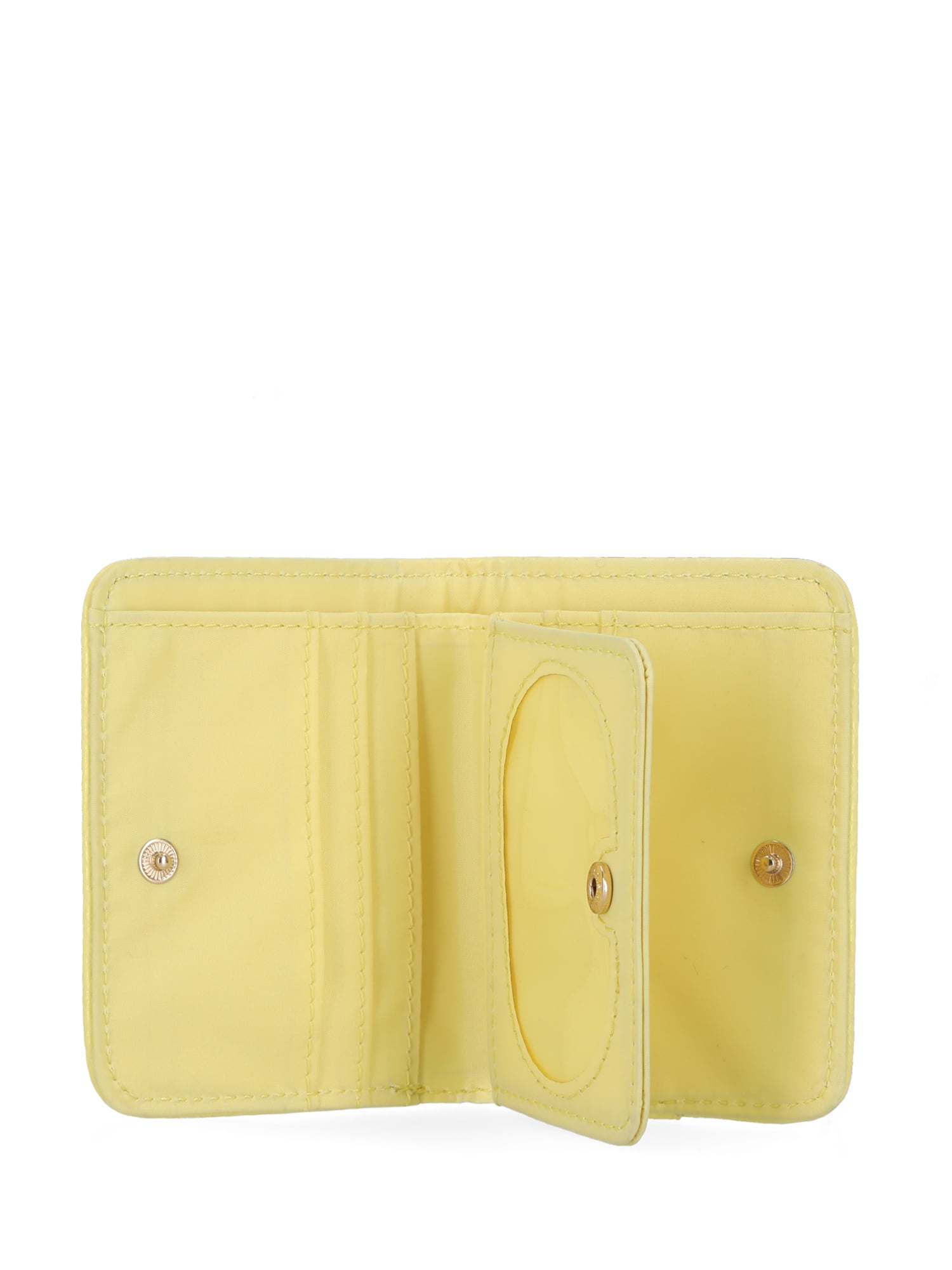 Time and Tru Women's Sharon Two Fold Wallet, Solid Yellow