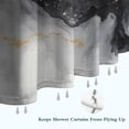 thumbnail image 6 of Black White Gold Marble Pattern Shower Curtain 72"x84" ,Bathroom Decorative Shower Curtains Set with 12 Hooks,Modern Waterproof Washable Shower Curtain, 6 of 6