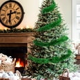 thumbnail image 6 of JIAYUEZHAO 49.2ft Christmas Green Tinsel Garland Xmas Tree Decorations for Christmas Party Supplies Indoor and Outdoor Decor, 3.5 inch Wide (Green), 6 of 9
