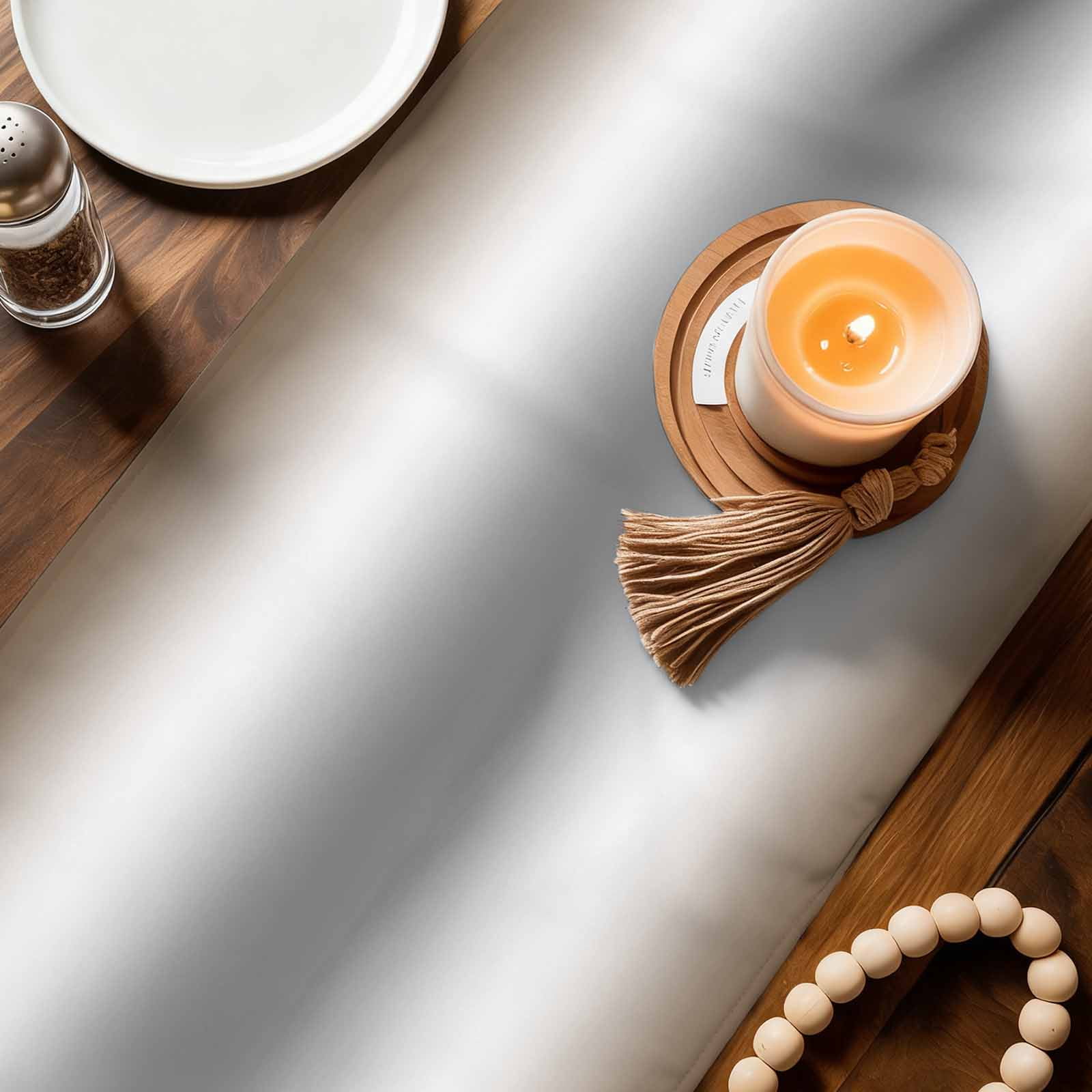Brown Grey Table Runner Linen Burlap Table Runner 90 Inches Long Gray Farmhouse Modern Rustic Dresser Scarves for Kitchen Island Coffee Dining Room Party Wedding Banquet Holiday Decoration 13"x90"