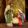 thumbnail image 4 of Holy Family Nativity Scene Figures, Resin Christmas Christian Religious Statues, 4 of 7
