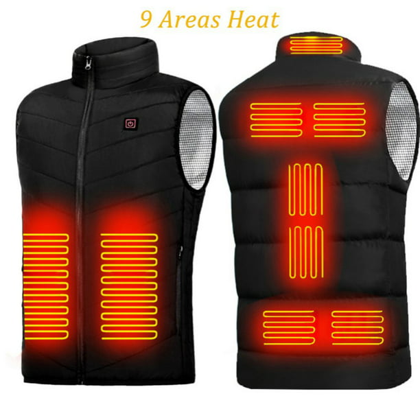 Heated Vest, Heated Clothing for Women, Lightweight USB Electric Heated  Jacket with 3 Heating Levels, 9 Heating Zones (Battery Pack Not Included) -  Walmart.com