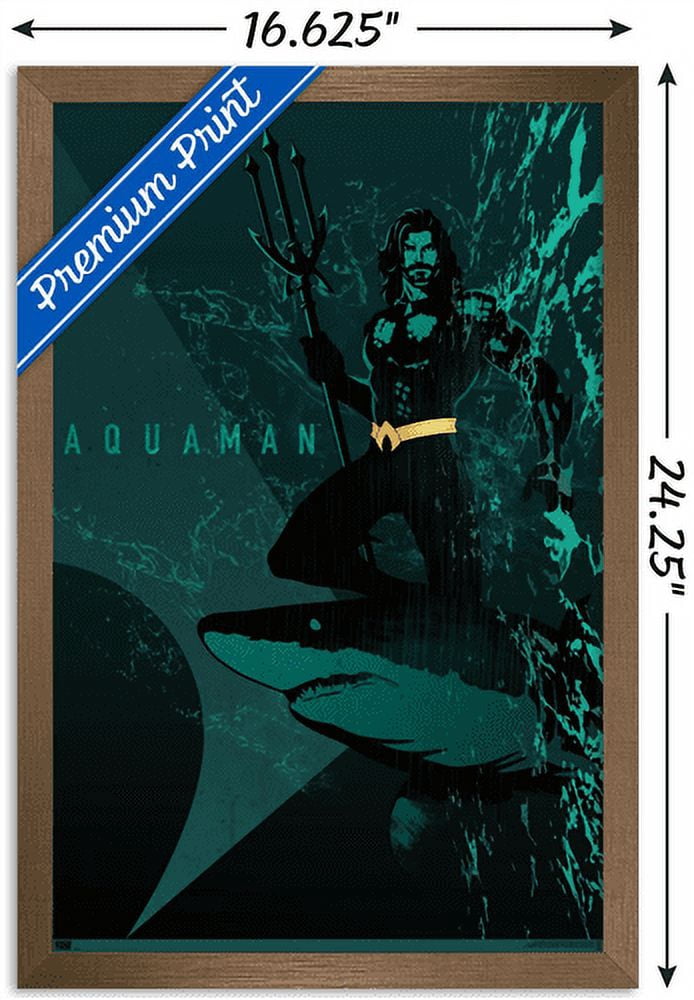 DC Comics: Dark Artistic - Aquaman Wall Poster, 14.725" x 22.375" Framed