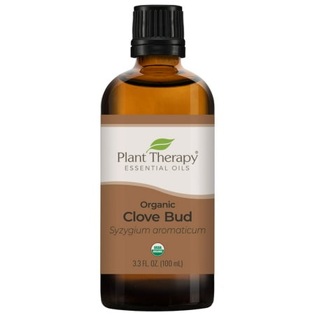 Plant Therapy Clove Bud Organic Essential Oil 100% Pure USDA Certified Organic, Undiluted, Natural Aromatherapy 100mL