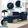 thumbnail image 6 of Convertible Sleeper Chair Bed, 31.5" Upholstered Pull Out Sofa Bed with 5-Position Adjustable Backrest, Fold Out Chair Bed for Living Room, Apartment, Blue, 6 of 9
