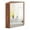 Brown, variant on Costway 23.5" Wall Mounted Storage Organizer Corner Medicine Cabinet with Mirror White