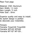 thumbnail image 5 of CNC Rear Foot Pegs Pedal For Yamaha TMAX500 TMAX 530 XP530 XP500 MT07 MT09 Black, 5 of 5