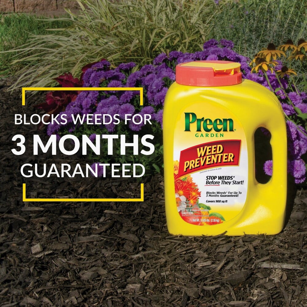 Preen Garden Weed Preventer 5.625 lb. Shaker Applicator Bottle - Covers 900 Sq. ft.