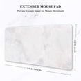 thumbnail image 2 of Large Mouse Pad, Full Desk XXL Extended Gaming Mouse Pad 35" X 15", Waterproof Desk Mat w/Stitched Edges, Non-Slip Laptop Computer Keyboard Mousepad for Office and Home, White Marble Design, 2 of 6