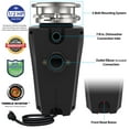 thumbnail image 3 of Titan 1/2 HP Economy Garbage Disposal Compact Shell 5.2x12.9" 10-US-TN-560-3B, 3 of 7
