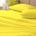 thumbnail image 3 of D.N.G. BEDDINGS Luxury 4 Piece Sheet Set with 12 Inch Deep Pocket 800 Thread Count 100% Egyptian Cotton Solid Yellow Color Twin XL Size, 3 of 4