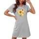 thumbnail image 4 of Camisón corto de mujer, vestido de largo medio con estampado de moda, camisón corto extragrande de mujer, camisón de manga corta con estampado de pecho a la moda, camisón de mujer, 4 of 5