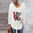 thumbnail image 2 of Mujer Verano Tallas grandes Casual Cuello en V Suelto Impreso Manga larga Tops Mujer Blusa Fridja czfsfas4836, 2 of 5