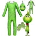 thumbnail image 2 of Disfraz de Cosplay de Grinch para niño y niño, vestido elegante, mono de fiesta de Navidad.yt, 2 of 4