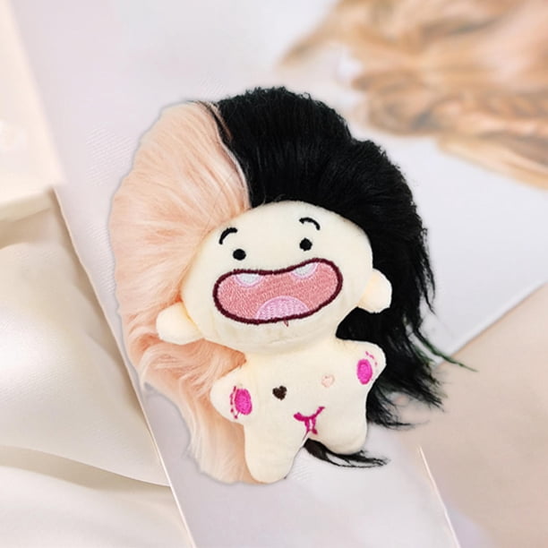 Muñeco de peluche decorativo Hugo juguete de colección negro y rosa