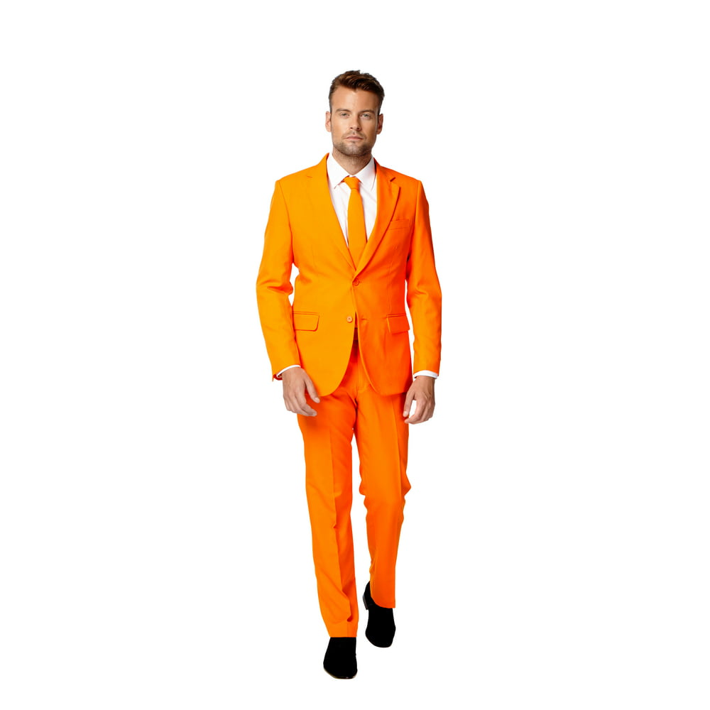 OppoSuits - OppoSuits Men's The Orange Solid Color Suit - Walmart.com ...