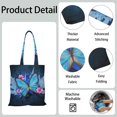 thumbnail image 5 of Watercolor Butterfly Floral Canvas Tote Bag – Romantic Nature-Inspired Reusable Cotton Shopping Bag with Artistic Fantasy Garden & Starry Sky Design for Women, Teens, Aesthetic Gift Lovers, 5 of 7