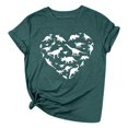 thumbnail image 1 of WEAIXIMIUNG T-Shirt Décontracté à Manches Courtes et Col Rond Imprimé Dessin Animé Mignon pour Femmes pour la Saint-Valentin, 1 of 3