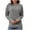 Gray, variant on Posijego Women's Long Sleeve Shirts Crew Neck Solid Color Basic Tee Shirts Casual Loose Classic T-Shirts