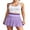 Dark Purple, variant on Charmo Womens Two Piece Tennis Dress High Waist Pleated Tennis Skirt with Shorts Racerback Crop Golf Workout Skirts Sets