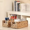 thumbnail image 5 of Bevtee Wicker Storage Basket, 2 Pack Hand-Woven Water Hyacinth Storage Basket for Shelves, Foldable Cube Organizer Bins, 5 of 7