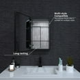 thumbnail image 4 of Niveal  15×24in Aluminum Bathroom Cabinet with Mirror, Wall Mounted Storage Mirror Cabinet,Black, 4 of 12