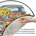 thumbnail image 3 of Coolnut Watercolor Pumpkin Truck Christmas Tree Mats Waterproof Tree Skirt, Autumn Harvest Sunflower Xmas Tree Stand Tray Mat Floor Protector Pad for Holiday Party Decoration, 28.3", 3 of 6